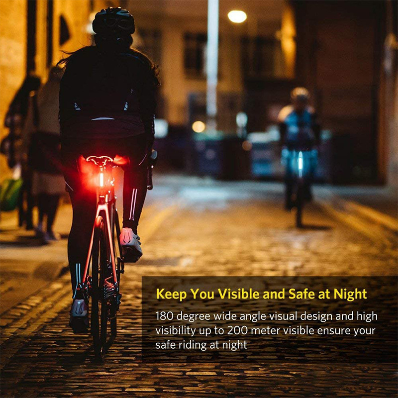 Bike Bicycle Light LED  Rear Light USB Rechargeable Cycling Safety Warning Flashlight Tail Lamp