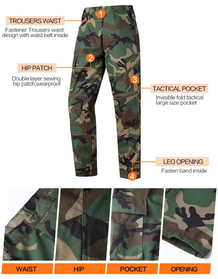 Military Uniform Camouflage Tactical Suit Men Army Special Forces Combat Shirt Coat Pant Set