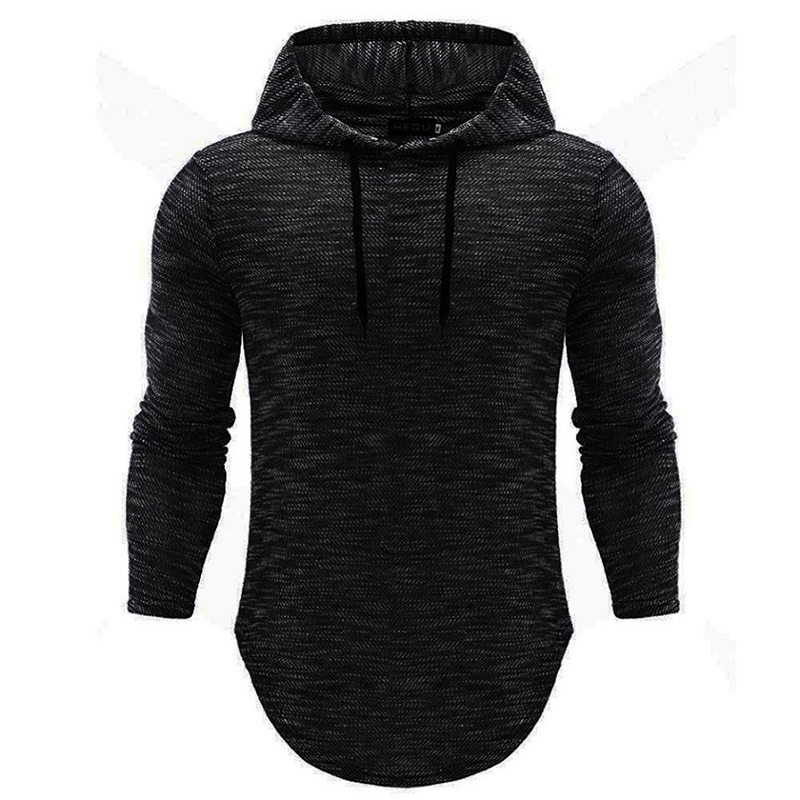 Fashion Sports Men&apos;s Slim Fit Long Sleeve Shirts Hooded Muscle Tops Hoodie Casual Basic Exercise