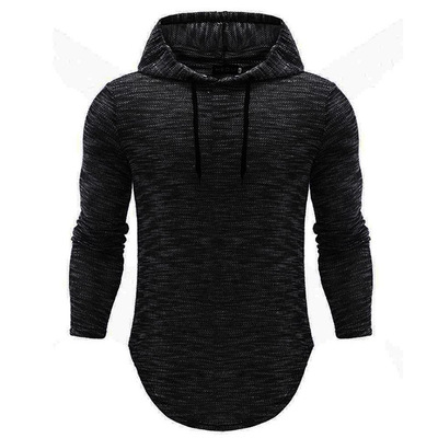 Fashion Sports Men&apos;s Slim Fit Long Sleeve Shirts Hooded Muscle Tops Hoodie Casual Basic Exercise