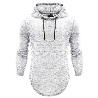 Fashion Sports Men&apos;s Slim Fit Long Sleeve Shirts Hooded Muscle Tops Hoodie Casual Basic Exercise