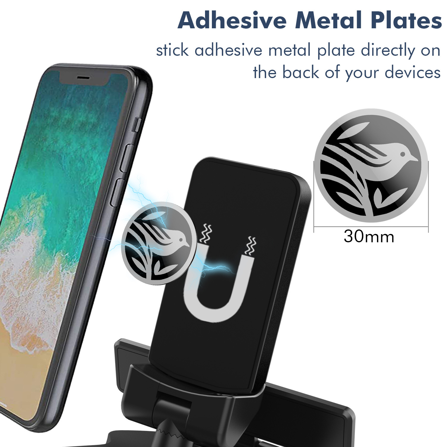 Car mobile phone bracket instrument panel clip rearview mirror sun visor navigation magnetic bracket