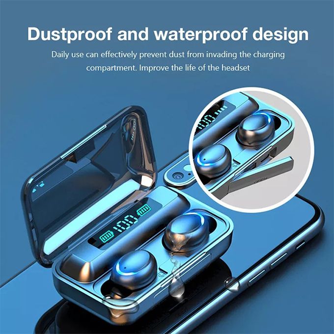 F9-5c Wireless Bluetooth Earphone earpods Fingerprint Touch HiFi Stereo Pods