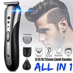 Multifunctional Man Hair Trimmer Rechargeable Hair Clipper Electric Beard Shaver Nose Hair Trimmer as the picture one size