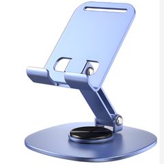 360° Rotate Metal Desk Mobile Phone Holder Stand For iPhone iPad Xiaomi Adjustable Desktop Tablet Holderl Table Cell Phone Stand Black