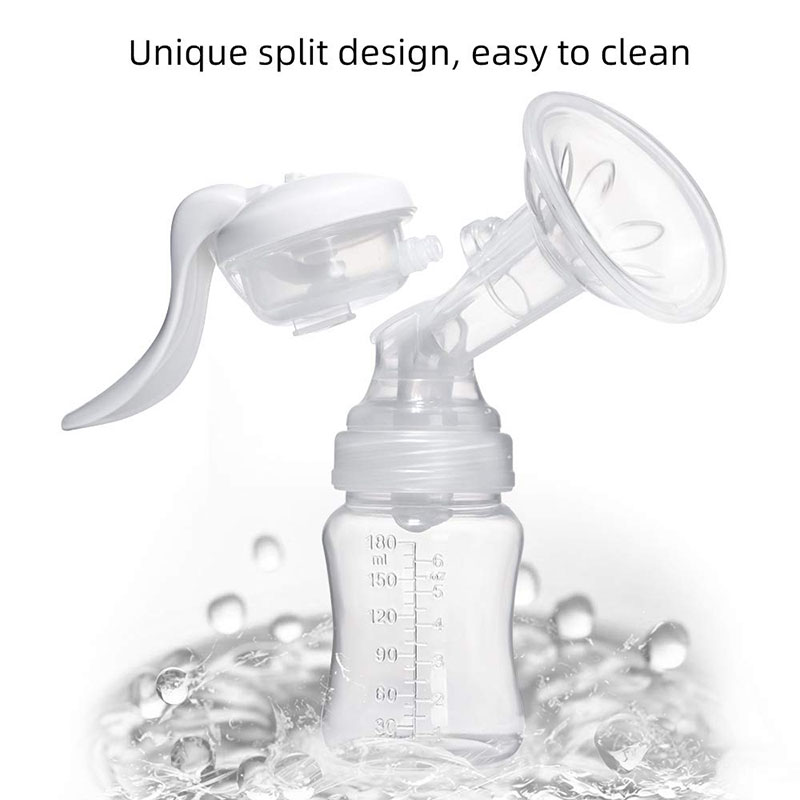 Manual Breast Pump, Adjustable Suction Silicone Hand Pump for Breastfeeding Mom Portable Manual Breast Milk Catcher Baby Feeding Pumps
