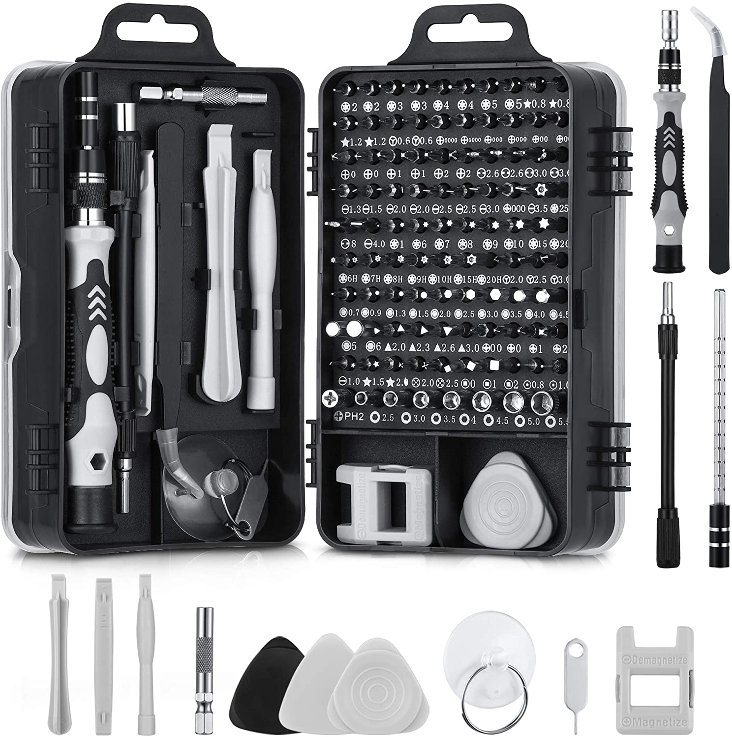 Precision Screwdriver Set, Professional Grade 115 in 1 Magnetic Repair Tool Kit for Electronics, Computer, iPhone, Laptop, Game Console, Watch, Eyeglasses, Modding, and DIY Projects
