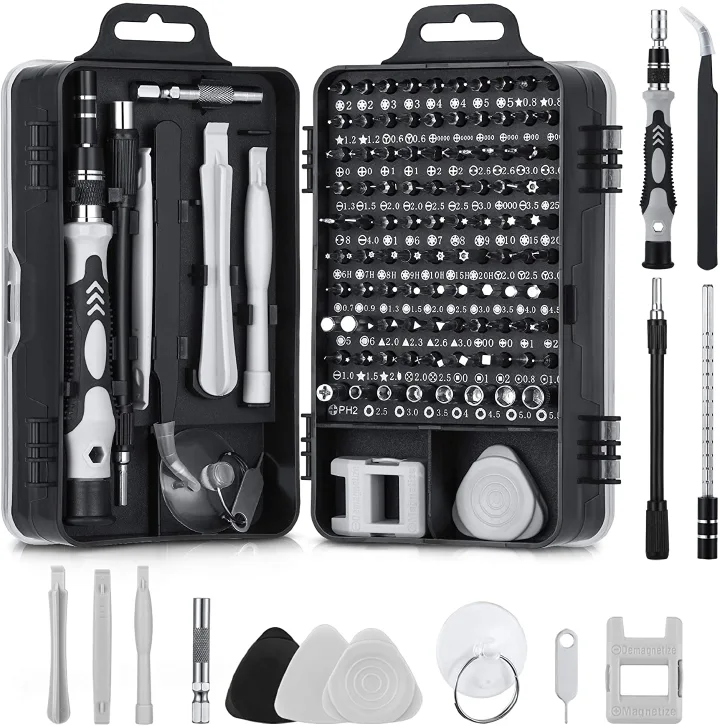 Precision Screwdriver Set, Professional Grade 115 in 1 Magnetic Repair Tool Kit for Electronics, Computer, iPhone, Laptop, Game Console, Watch, Eyeglasses, Modding, and DIY Projects