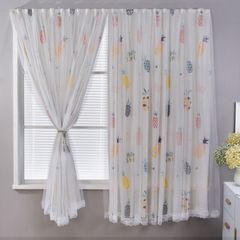 Punch-free Velcro Blackout Curtain For Living Room Bedroom Window Curtains Protective White 100*150cm