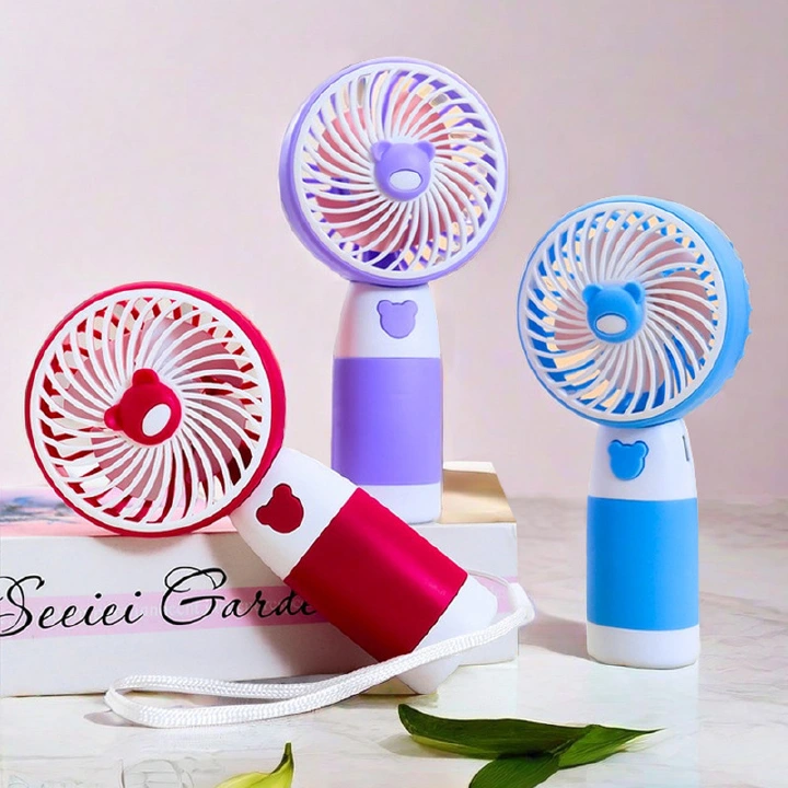 Handheld Fan Mini Portable Fan USB  Personal Fan 3 Speed Powerful Small Desk Fan Cute Cooling Fan for Eyelash Makeup Travel Beach Indoor Outdoor