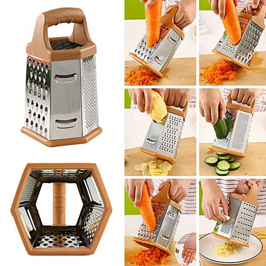 Generic Multi-Functional 6 Sided Grater Ginger Carrot Onion Potato Slicer Veggie Shredder Fruit