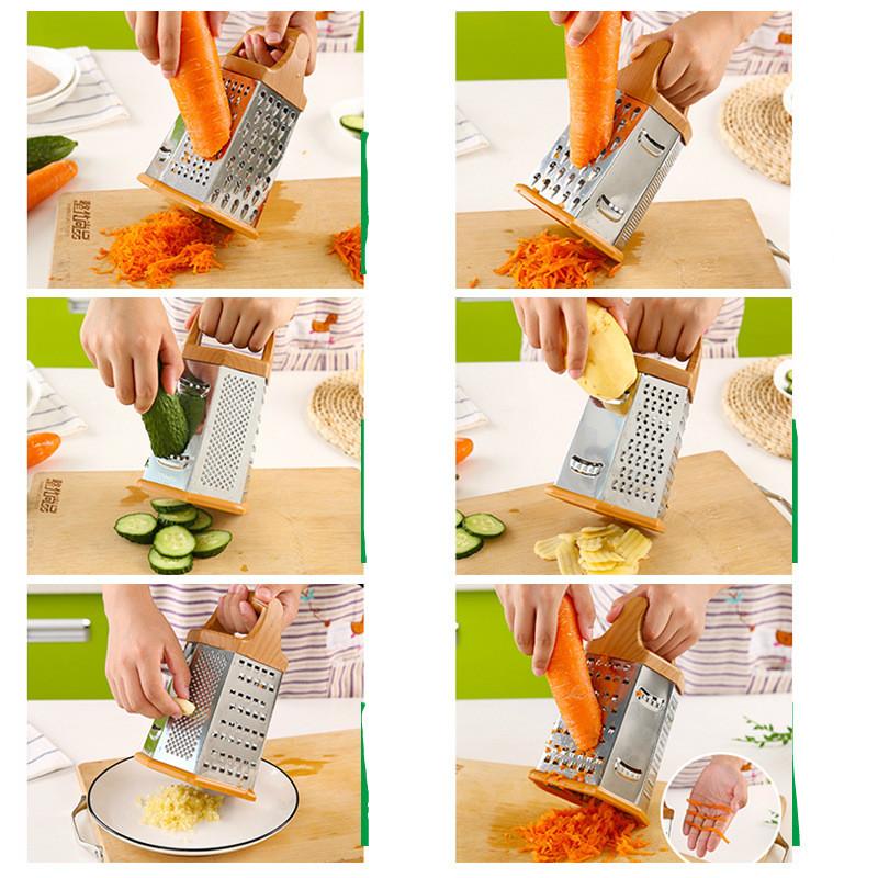 Generic Multi-Functional 6 Sided Grater Ginger Carrot Onion Potato Slicer Veggie Shredder Fruit