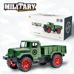 RC Car 27Mhz 4WD Crawler Off Road  RTR Vehicle Models Military Truck Toys Boys Gifts Army Green as picture