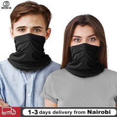 1PC Face Mask Neck Protection Virus Dust Prevention PM 2.5 Safety Filter Healthy Gift 2PC-Black Color