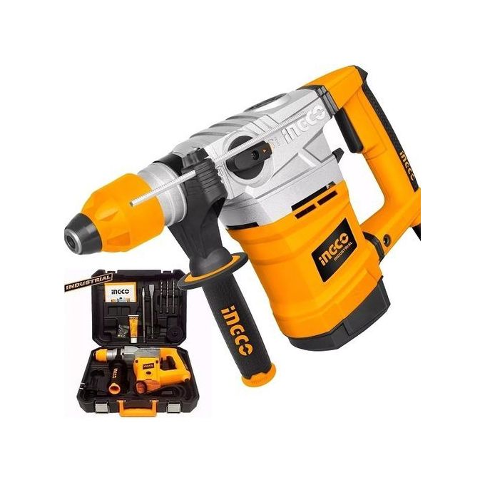 Ingco Rotary Hammer - 1800W, 3 Drills And 2 Chisels