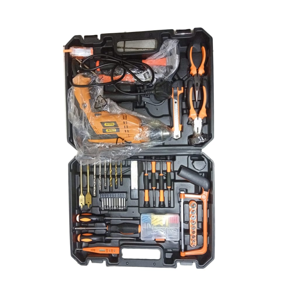 DRILLSET 117PIECES WITH A P0WERFUL 750WATTS DRILL