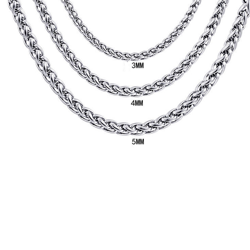 European and American hip-hop trend couple male and female personality titanium steel bungee chain