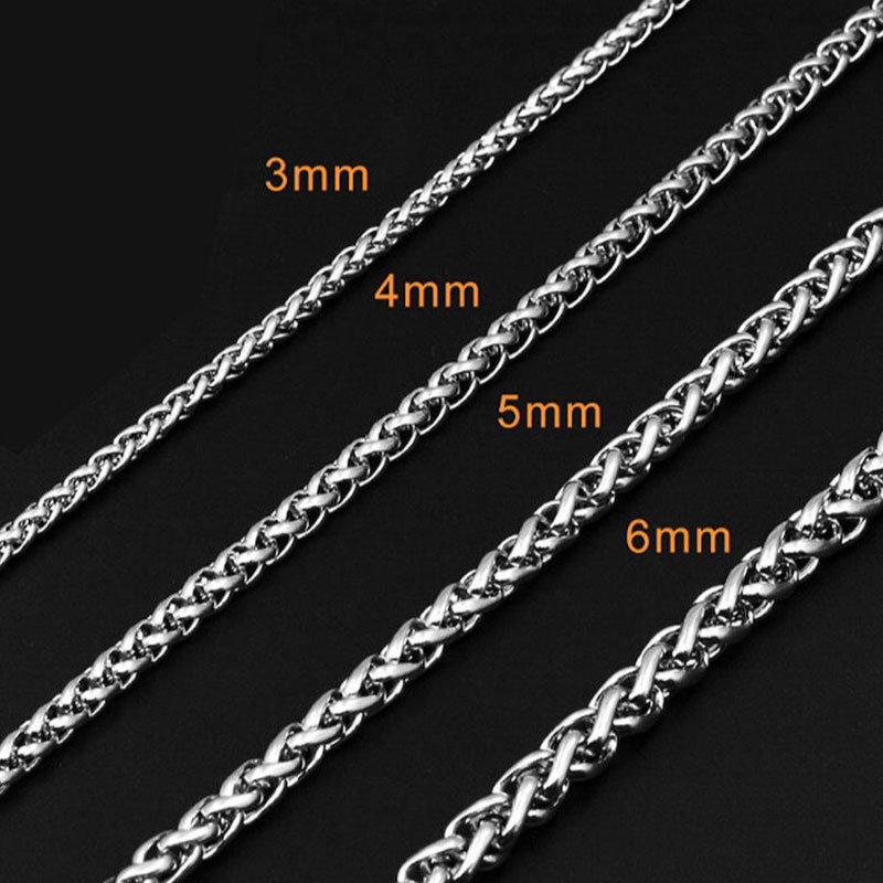 European and American hip-hop trend couple male and female personality titanium steel bungee chain