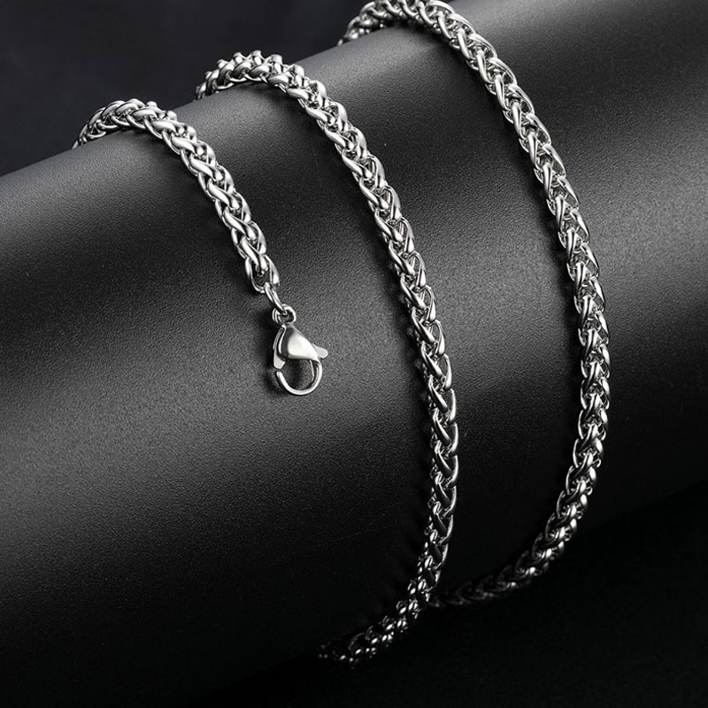 European and American hip-hop trend couple male and female personality titanium steel bungee chain