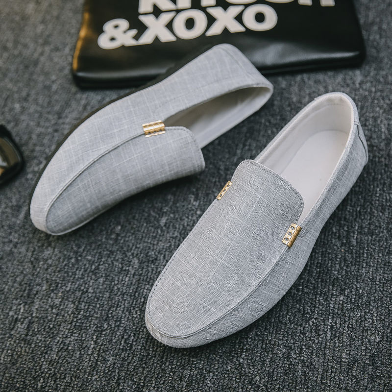 ASSKLO Bean shoes men&apos;s casual shoes lazy shoes with breathable trend men&apos;s shoes.