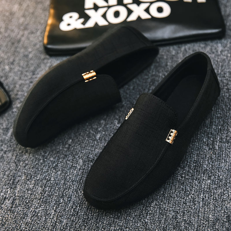 ASSKLO Bean shoes men&apos;s casual shoes lazy shoes with breathable trend men&apos;s shoes.