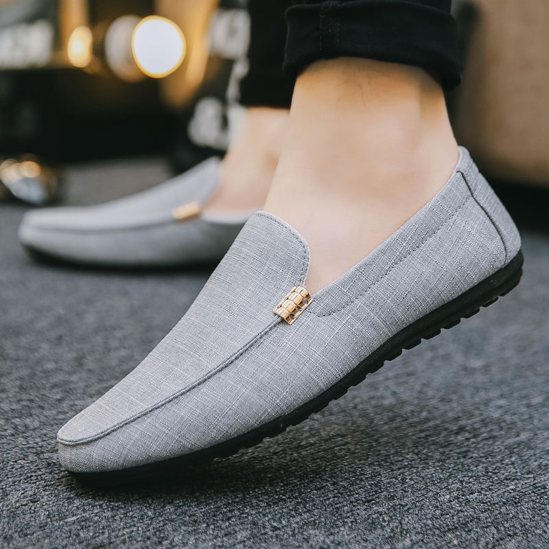 ASSKLO Bean shoes men&apos;s casual shoes lazy shoes with breathable trend men&apos;s shoes.