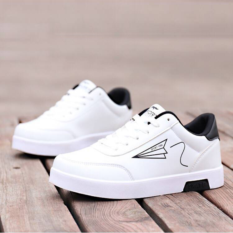 ASSKLO Board shoes men&apos;s trend small white shoes men&apos;s sports casual men&apos;s shoes white