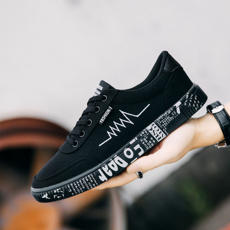 Men's shoes canvas shoes men's casual shoes Korean version of the trend of student shoes men's sneakers board shoes