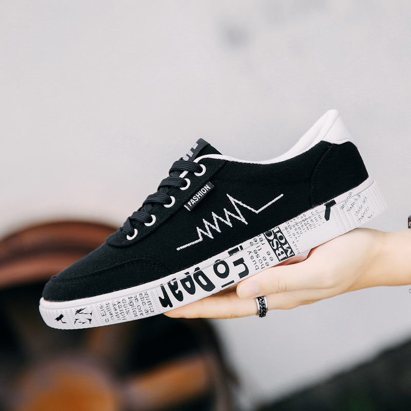 Men's shoes canvas shoes men's casual shoes Korean version of the trend of student shoes men's sneakers board shoes