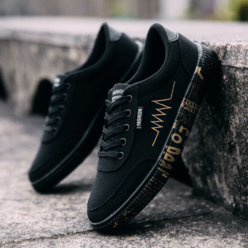 Men's shoes canvas shoes men's casual shoes Korean version of the trend of student shoes men's sneakers board shoes