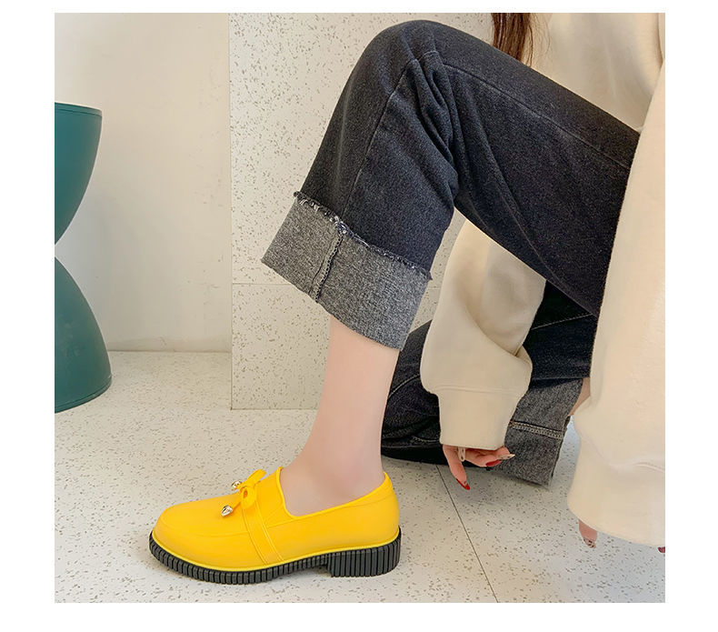 ASSKLO Ladies fashion low-top work shoes youth comfortable soft non-slip waterproof lightweight wear-resistant rubber sole shoes