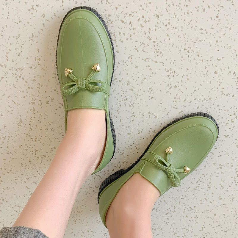 ASSKLO Ladies fashion low-top work shoes youth comfortable soft non-slip waterproof lightweight wear-resistant rubber sole shoes