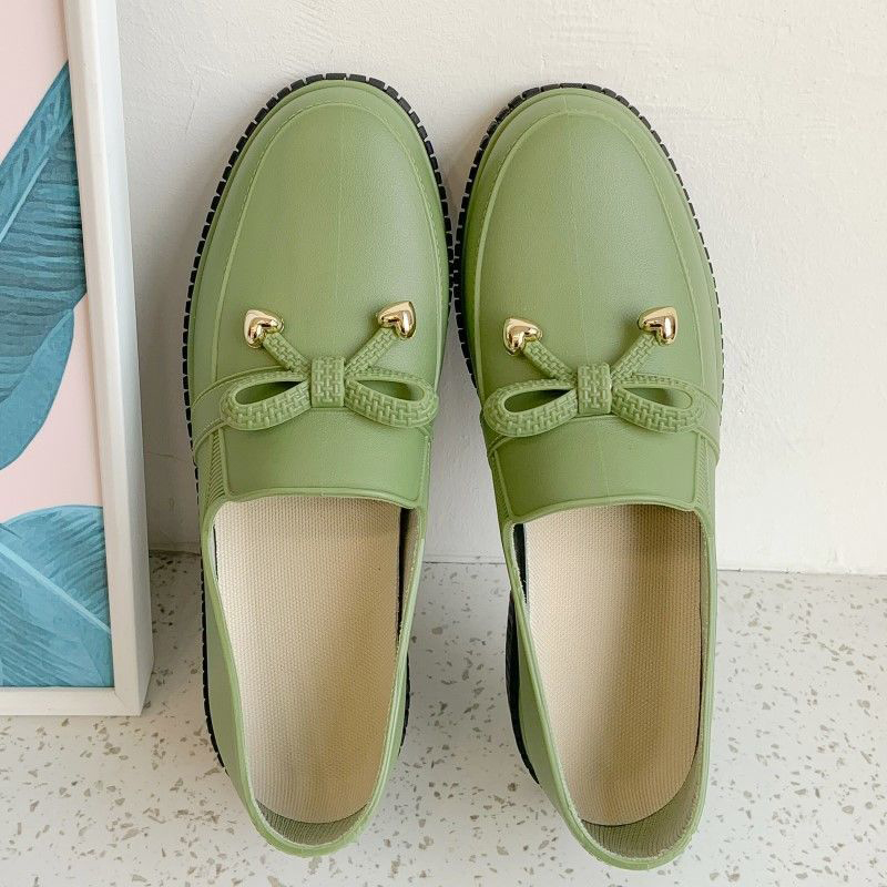 ASSKLO Ladies fashion low-top work shoes youth comfortable soft non-slip waterproof lightweight wear-resistant rubber sole shoes