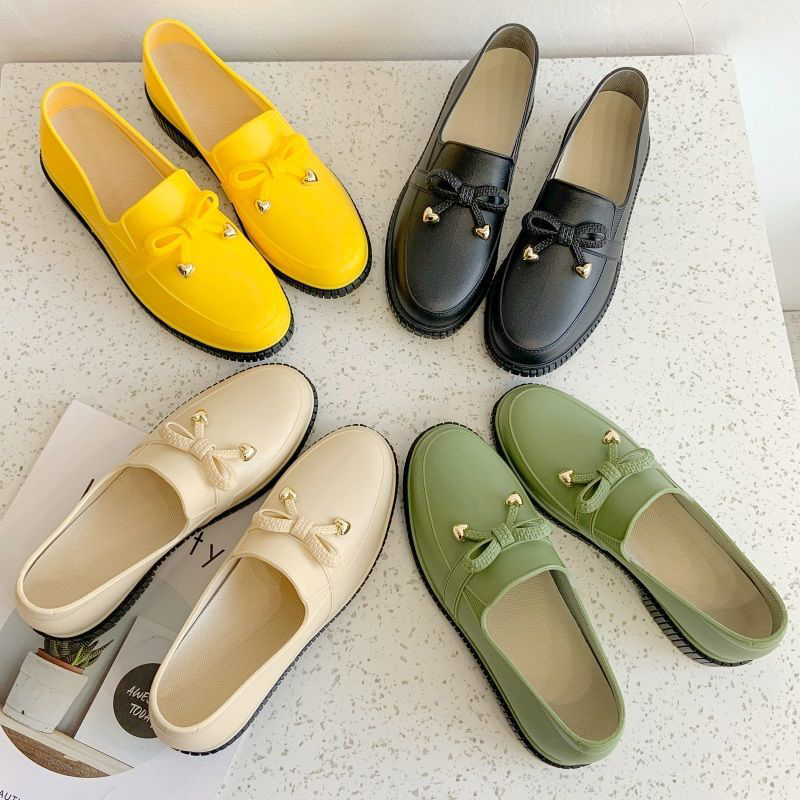 ASSKLO Ladies fashion low-top work shoes youth comfortable soft non-slip waterproof lightweight wear-resistant rubber sole shoes