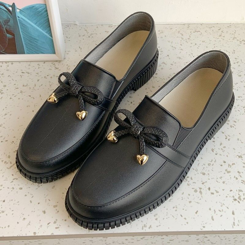 ASSKLO Ladies fashion low-top work shoes youth comfortable soft non-slip waterproof lightweight wear-resistant rubber sole shoes