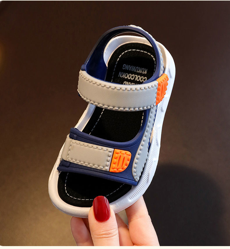 ASSKLO New Boys' Sandals Kids Boys Beach Water shoes Soft-Soled Non-Slip Kids Baby Shoes Kids Beach Shoes Comfortable Sandals Unisex Durable  Lightweight Fashion Shoes