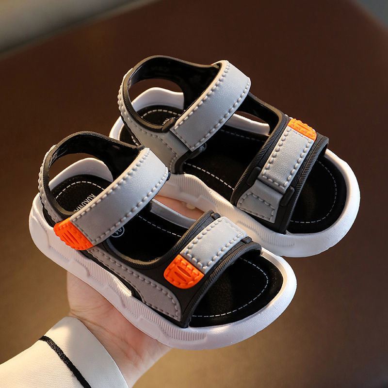 ASSKLO New Boys' Sandals Kids Boys Beach Water shoes Soft-Soled Non-Slip Kids Baby Shoes Kids Beach Shoes Comfortable Sandals Unisex Durable  Lightweight Fashion Shoes