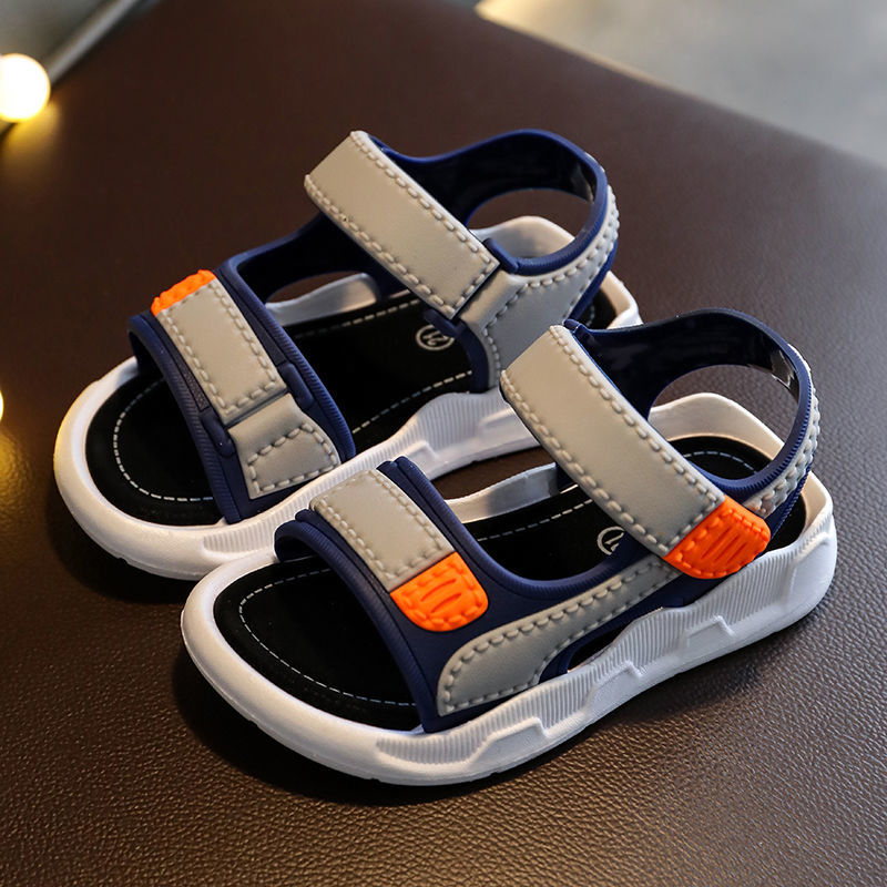 ASSKLO New Boys' Sandals Kids Boys Beach Water shoes Soft-Soled Non-Slip Kids Baby Shoes Kids Beach Shoes Comfortable Sandals Unisex Durable  Lightweight Fashion Shoes
