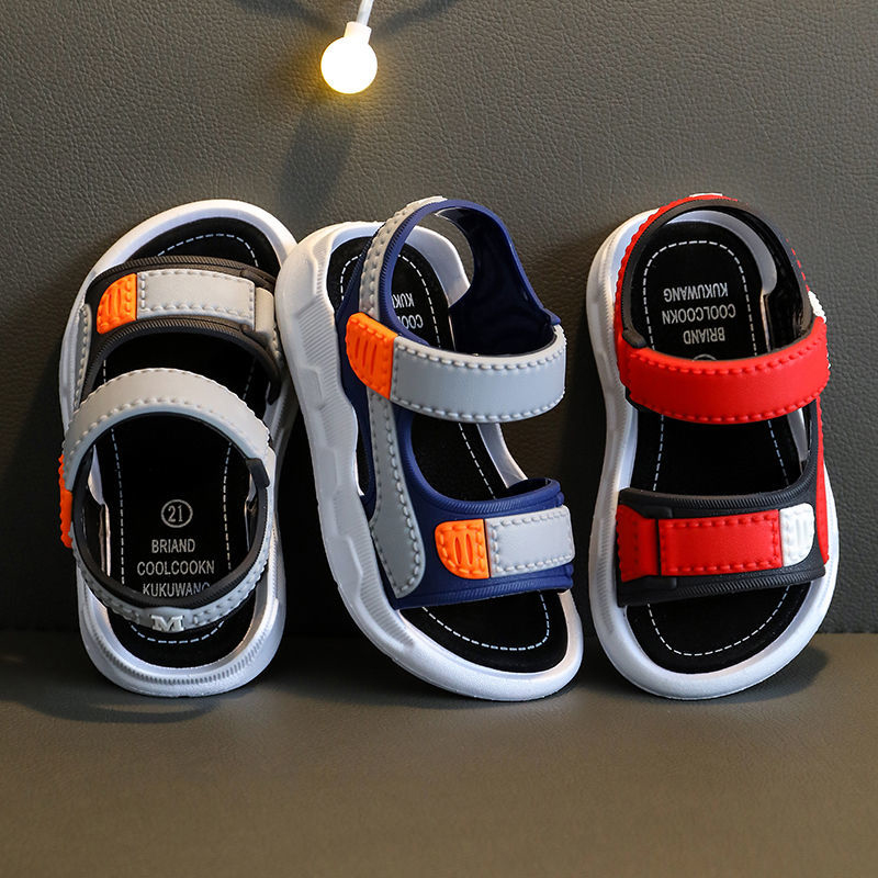ASSKLO New Boys' Sandals Kids Boys Beach Water shoes Soft-Soled Non-Slip Kids Baby Shoes Kids Beach Shoes Comfortable Sandals Unisex Durable  Lightweight Fashion Shoes