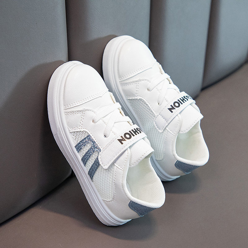 ASSKLO Boys and girls net shoes 2025 new fashion big kids hollow student board shoes children's breathable mesh small white shoes
