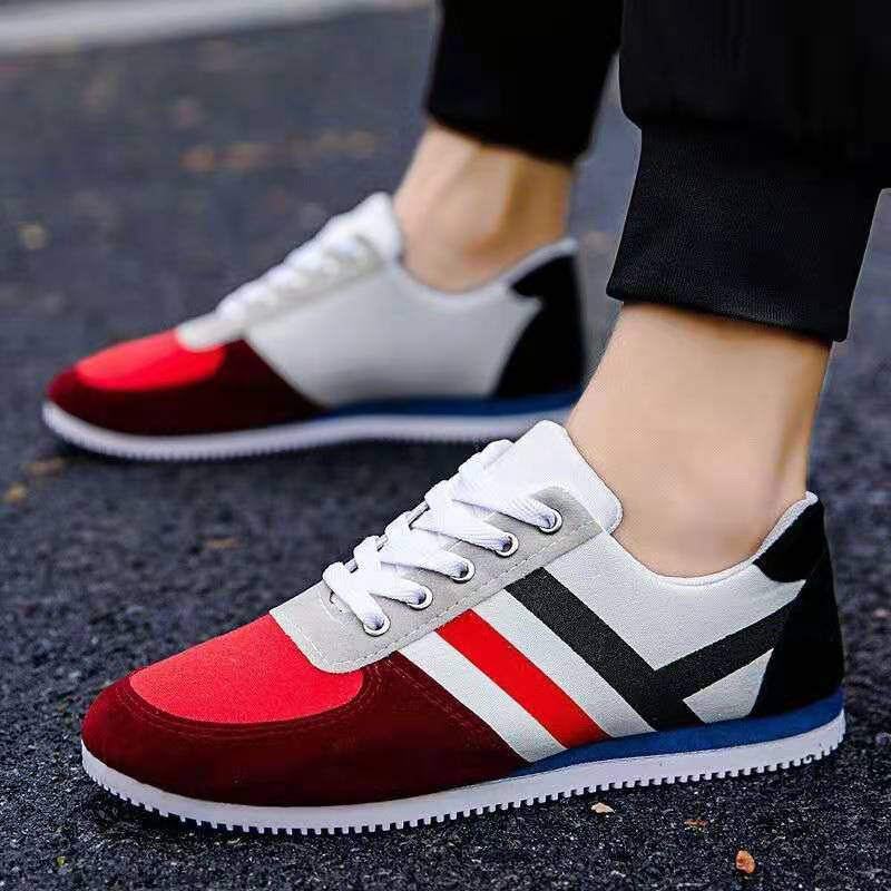 ASSKLO Breathable canvas shoes men trend skateboard shoes men's shoes sports casual shoes anti-odor cloth shoes single shoe men