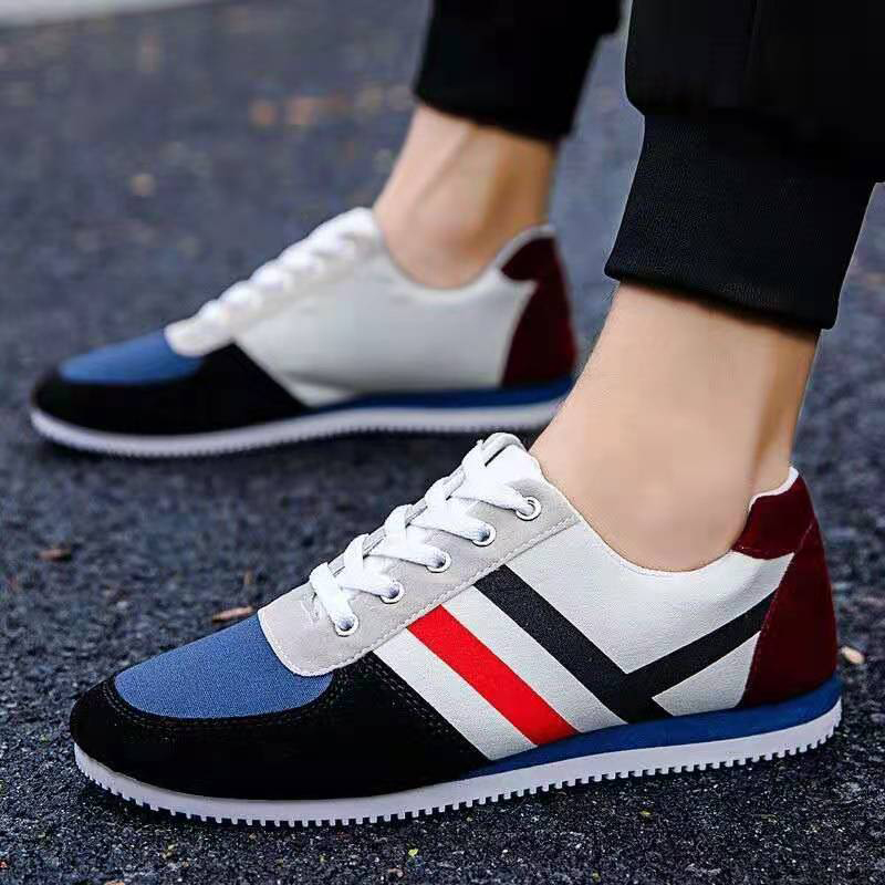 ASSKLO Breathable canvas shoes men trend skateboard shoes men's shoes sports casual shoes anti-odor cloth shoes single shoe men