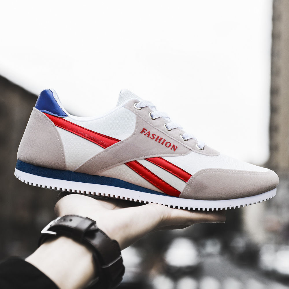 ASSKLO Breathable canvas shoes men trend skateboard shoes men's shoes sports casual shoes anti-odor cloth shoes single shoe men