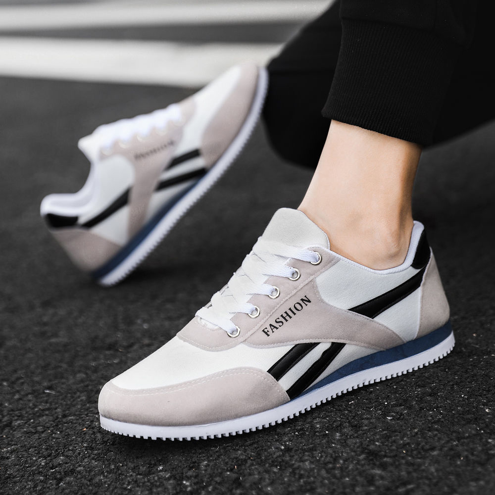 ASSKLO Breathable canvas shoes men trend skateboard shoes men's shoes sports casual shoes anti-odor cloth shoes single shoe men