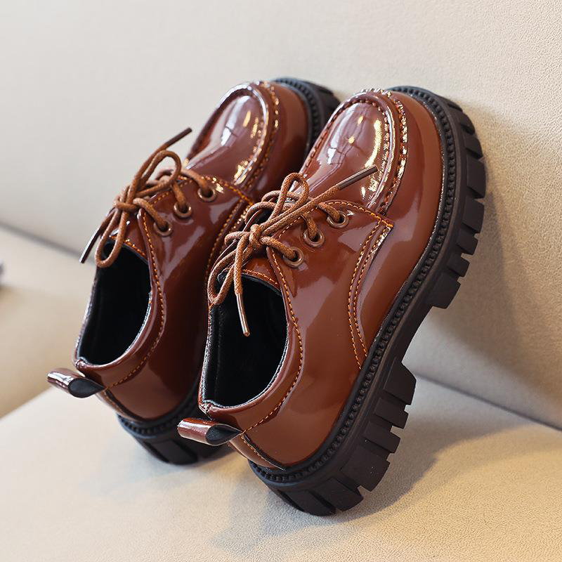 ASSKLO new products kids shoes   kids  Quality Genuine leather shoes  back to school shoes students shoes kids shoes black  boys shoes girl shoes  thick bottom performance shoes timberland