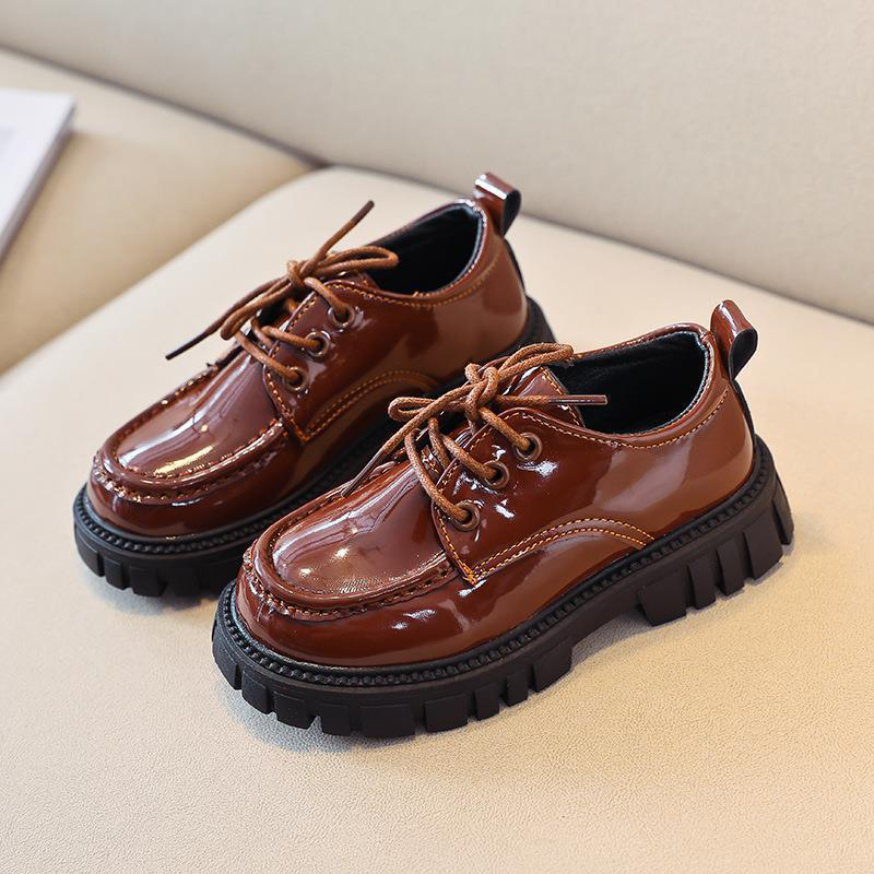 ASSKLO new products kids shoes   kids  Quality Genuine leather shoes  back to school shoes students shoes kids shoes black  boys shoes girl shoes  thick bottom performance shoes timberland