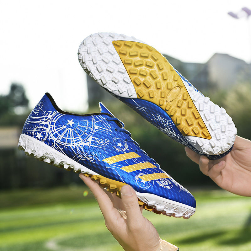 ASSKLO Kids Soccer Shoes Boys Elementary School Students Anti-Slip Professional Soccer Shoes Nails Competition Special Soccer Shoes Female Handsome