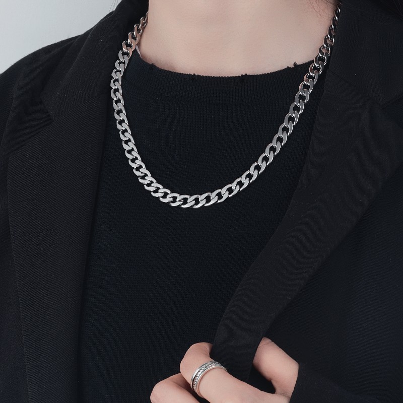 Men's Titanium Steel Necklace Rough Domineering NK Chain Trendy Fashion Necklace Hiphop Necklace Street Hip Hop Jewelry jewelry accessories