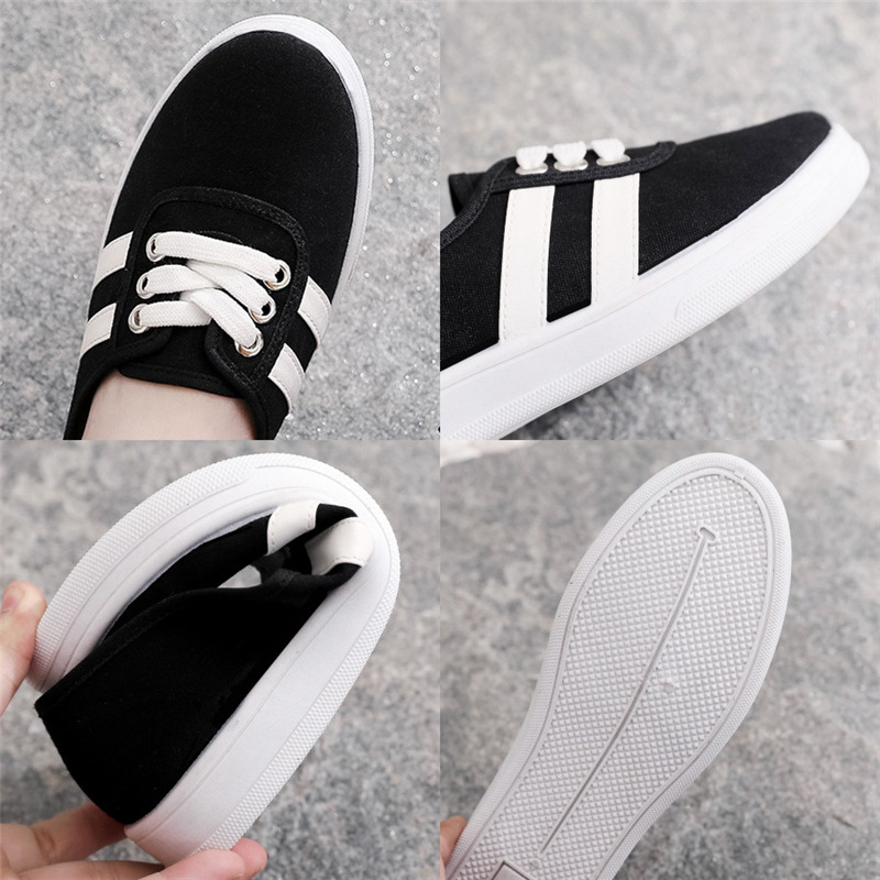 ASSKLO New canvas shoes women's small white cloth shoes board shoes low-top trendy women's flats shoes Versatile