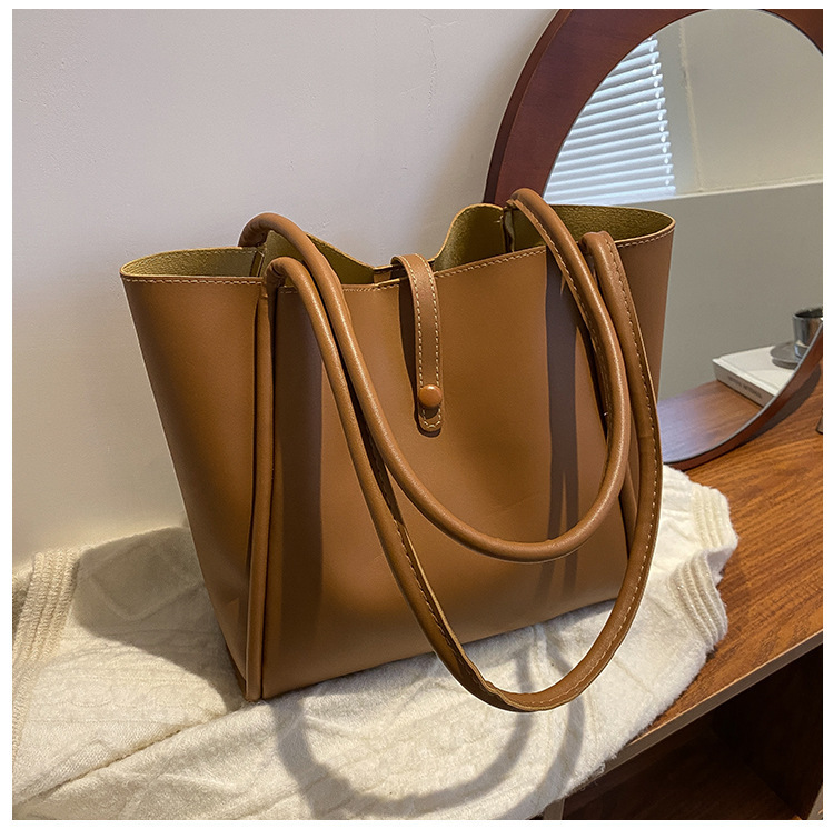 New arrival 2Pcs/set Large Bag Women PU Handbags Fashion Lady Business big Capacity Texture Leather Retro Shoulder Bags Casual Versatile Commuting Tote Bag Vintage Composite Handbag school bags Purse